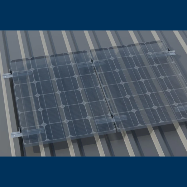 Montageset - Trapezblech - für 2x PV-Module (nebeneinander)
